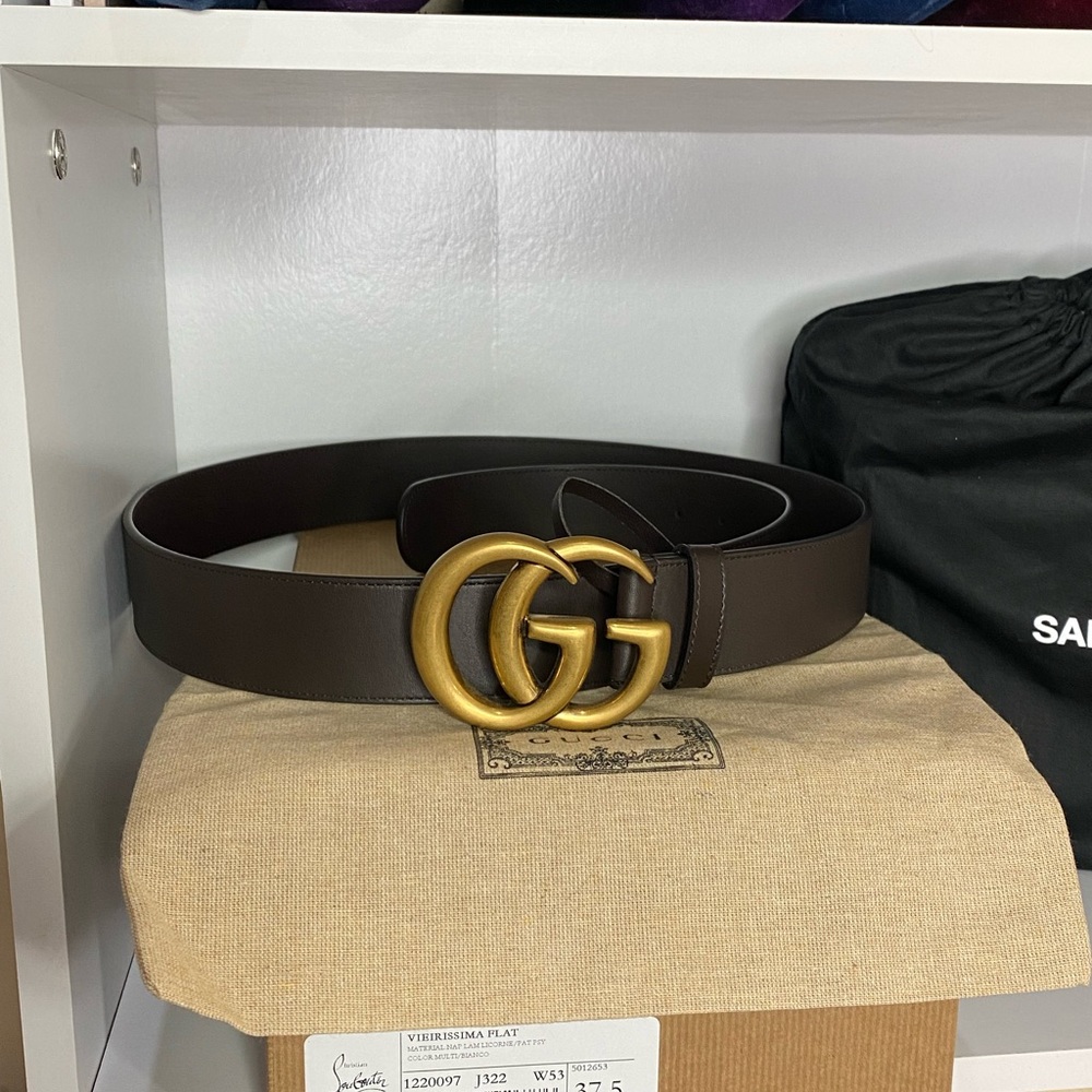 Authentic Gucci double G belt, worn once. Excellent used condition